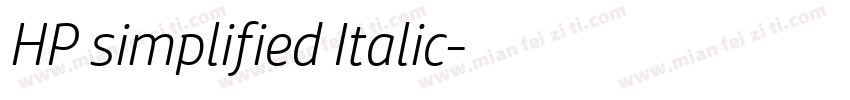 HP simplified Italic字体转换